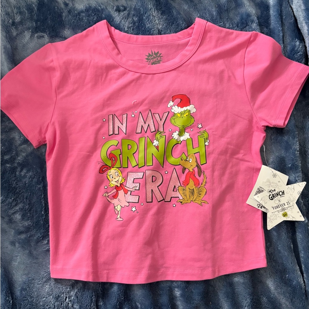 Forever 21 Pink Cropped Graphic Tee